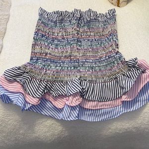 Do+Be colorful stripe banded skirt